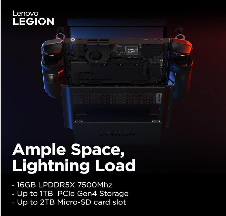 Lenovo Legion Go جهاز ألعاب محمول | Ryzen Z1 Extreme | 16GB | 512GB SSD | 2K Display